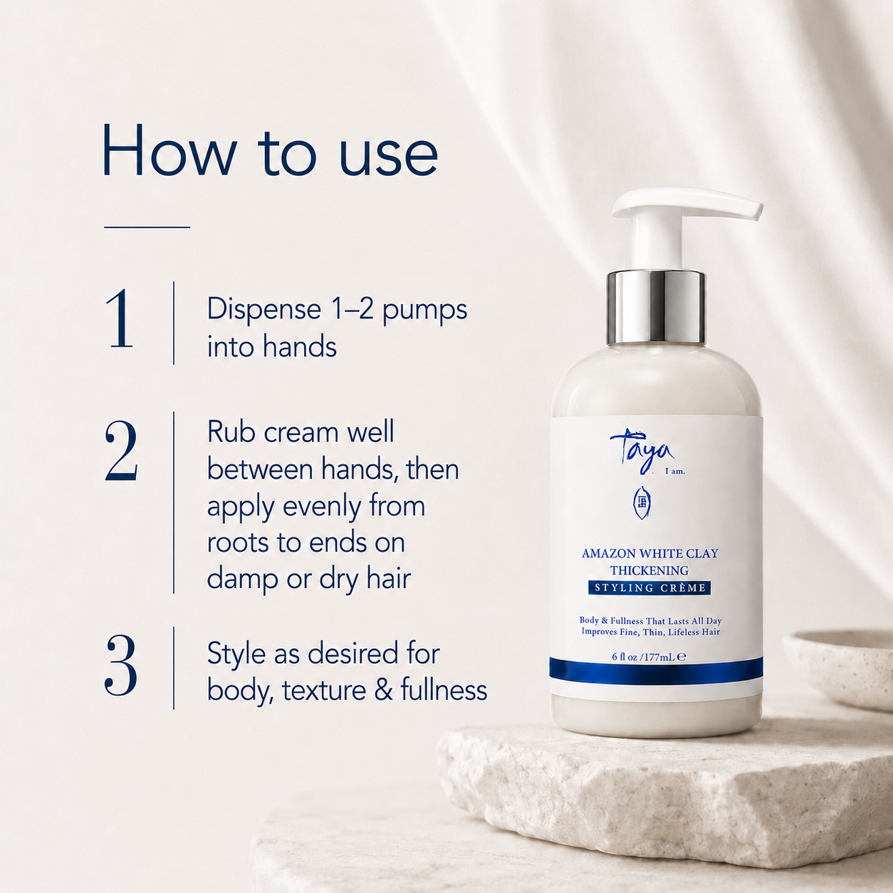 Amazon White Clay Thickening Styling Crème
